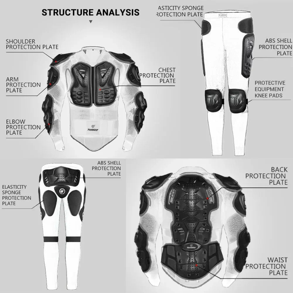 New Motorcycle Body Armor CE Certification Motocross Jacket Chest Back Protection