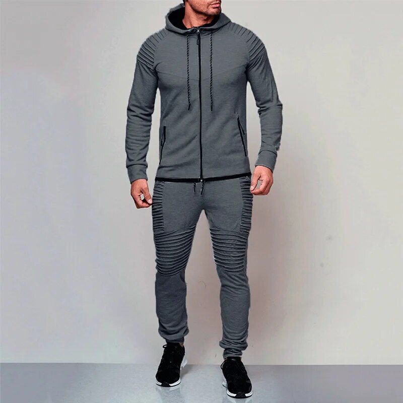 2 pieces Autumn Running tracksuit Gym Men Training Wear