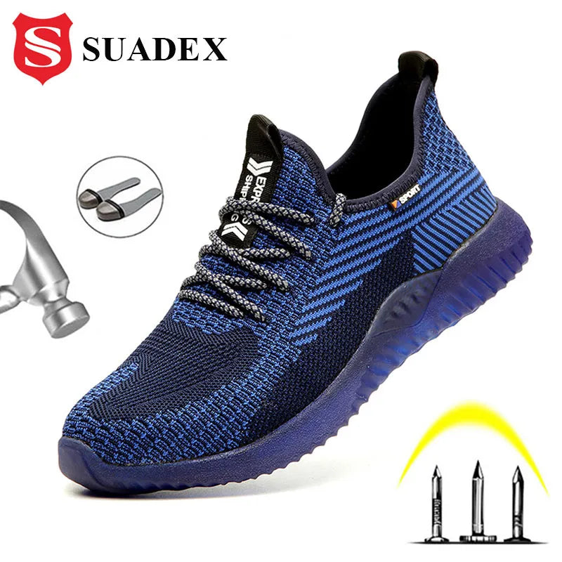 Men Steel Toe Safety Work Shoes Puncture Proof Anti slip