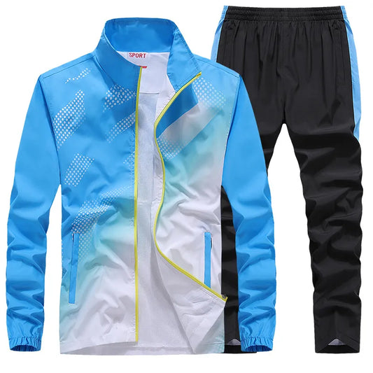 Men's Sportswear New Spring Autumn 2 Piece Sweatsuit Fashion Print