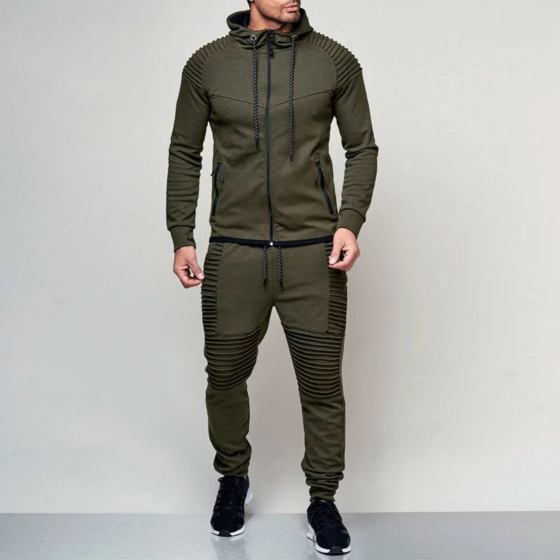 2 pieces Autumn Running tracksuit Gym Men Training Wear