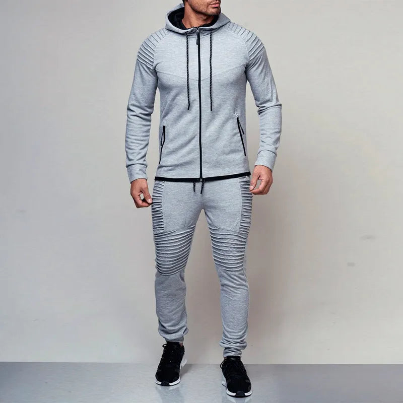 2 pieces Autumn Running tracksuit Gym Men Training Wear