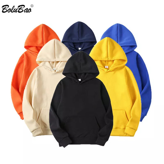 Fashion Brand Men's Hoodies New Spring Solid Color