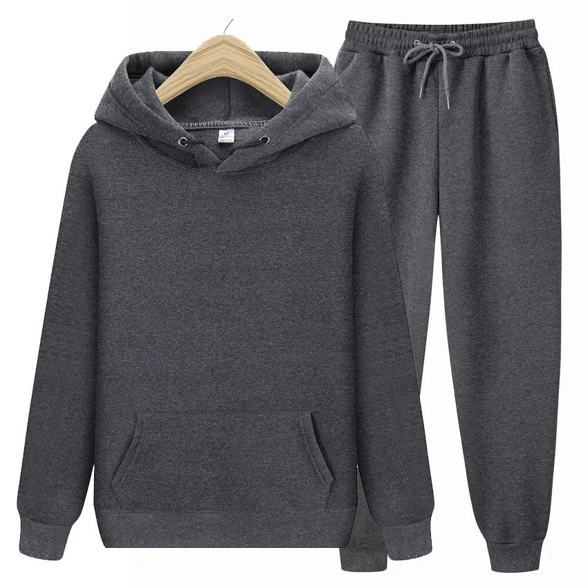 FGKKS Men Sets Hoodies Two-Piece Casual Solid Color SweatSuit Tracksuit