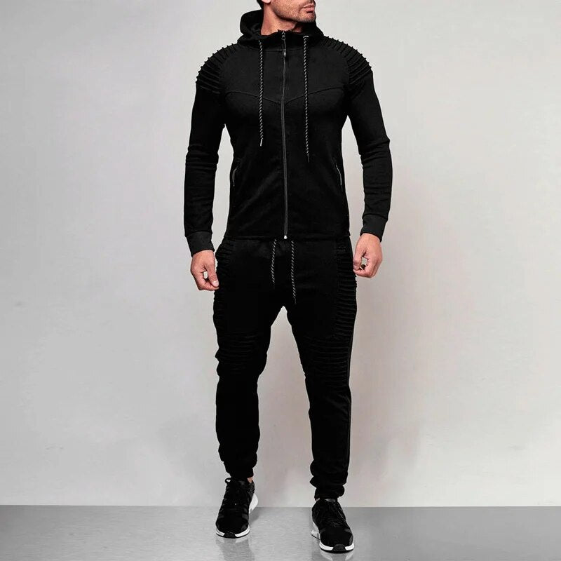 2 pieces Autumn Running tracksuit Gym Men Training Wear