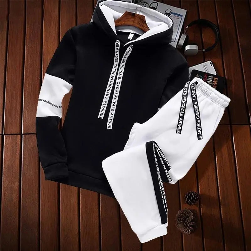 Mens Hoodie Tracksuit Casual Pullover Hoody Fashion