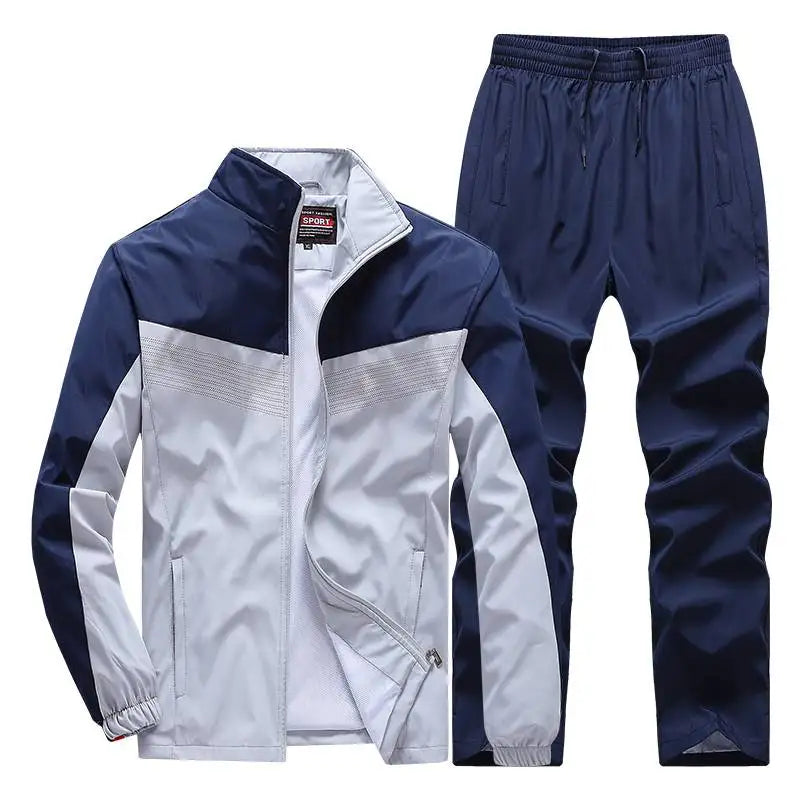 Men Sportswear Set Tracksuit New Spring Autumn Fashion Sweatsuit