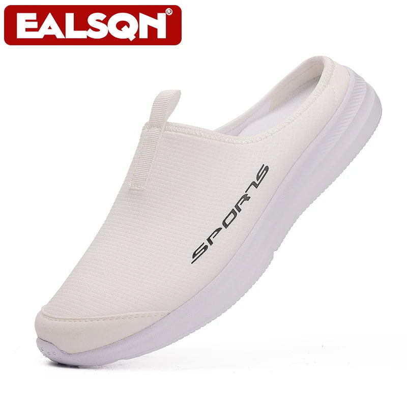 Half Slippers for Men Trendy Flat Bottom Casual Shoes Soft Sole