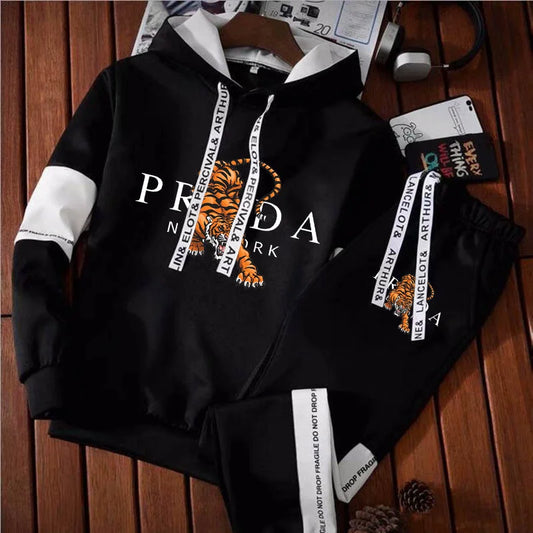 Men's Harajuku Y2k Hoodie Sets Tiger Print Luxury Sweat suit Designer