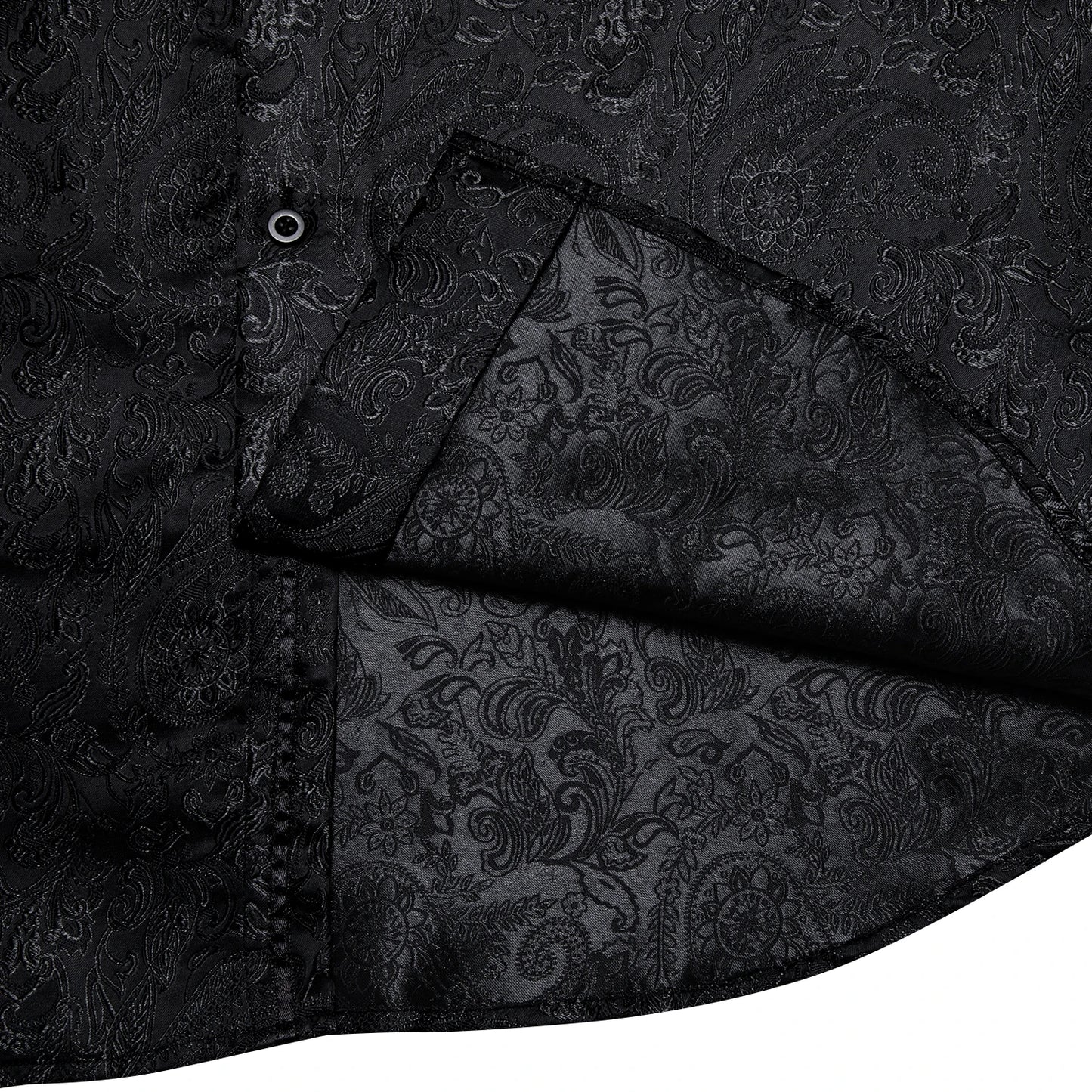 Men's Paisley Silk Dress Casual Luxury Designer Shirt