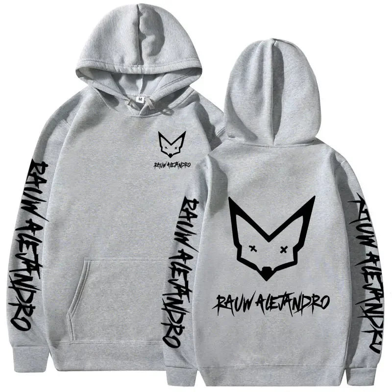 Rauw Alejandro Logo Print Hoodies Harajuku Aesthetic Pullovers Unisex