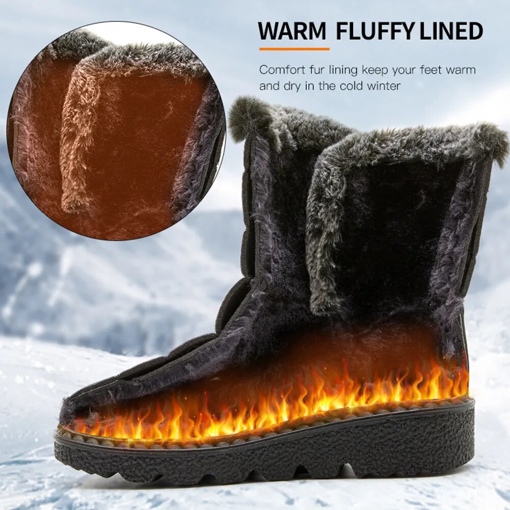 Waterproof Winter New Faux Fur Long Plush Boots