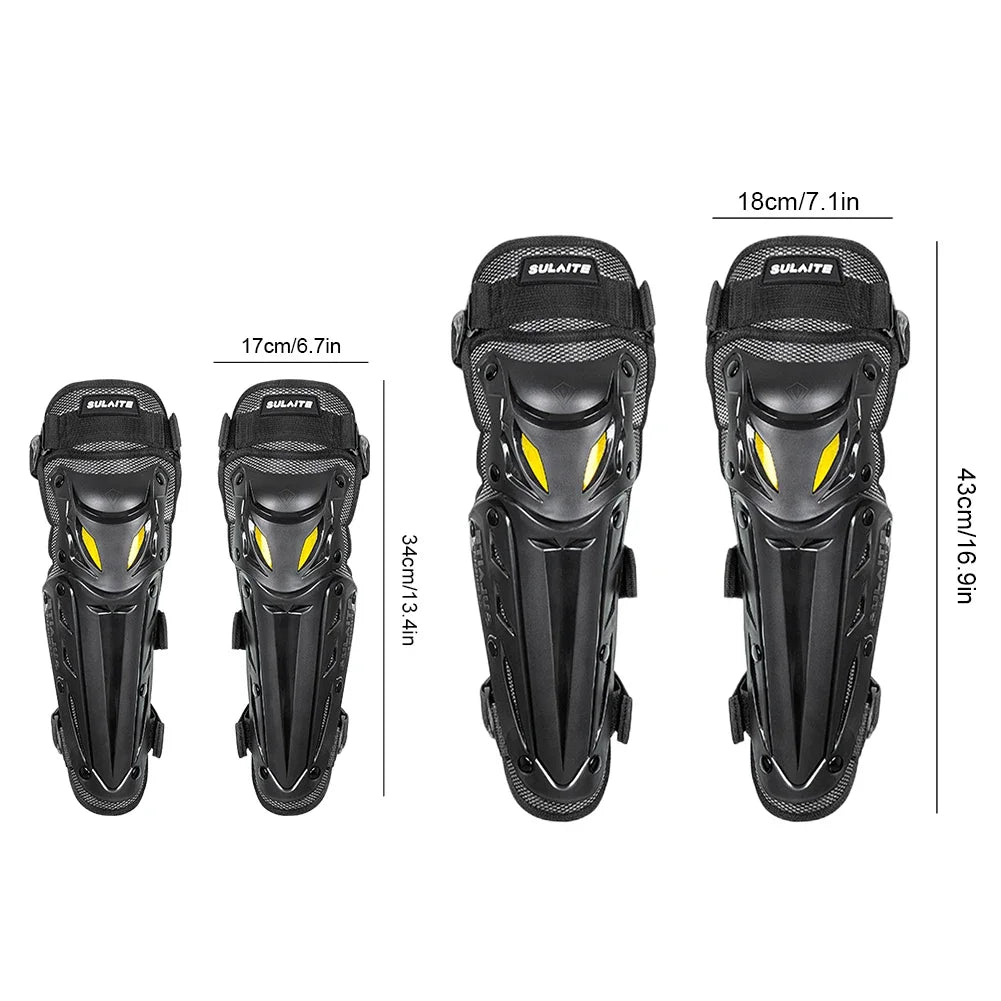 Motocross Protection Riding Elbow Guard Knee Pad Protector Kit