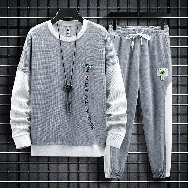 Print Sweat shirt and Pants Sets  Sportswear Tracksuit Baggy Trendy Outdoor