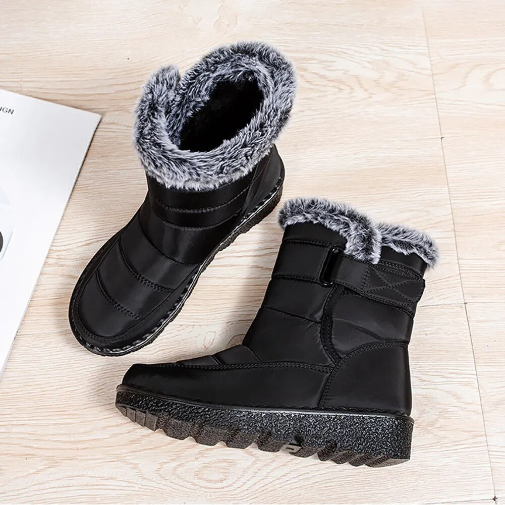 Waterproof Winter New Faux Fur Long Plush Boots