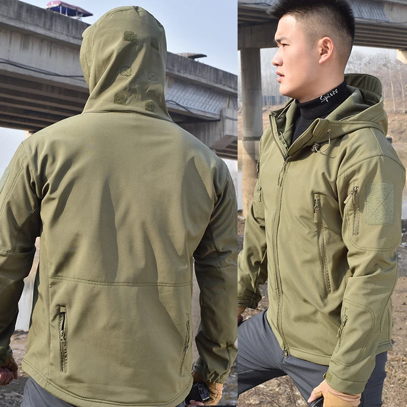 Hunting Jackets Soft Military Tactical Jacket Waterproof Fleece