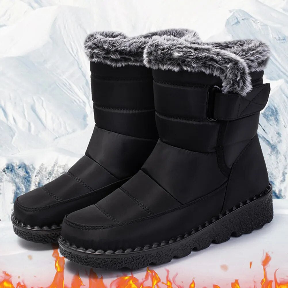 Waterproof Winter New Faux Fur Long Plush Boots