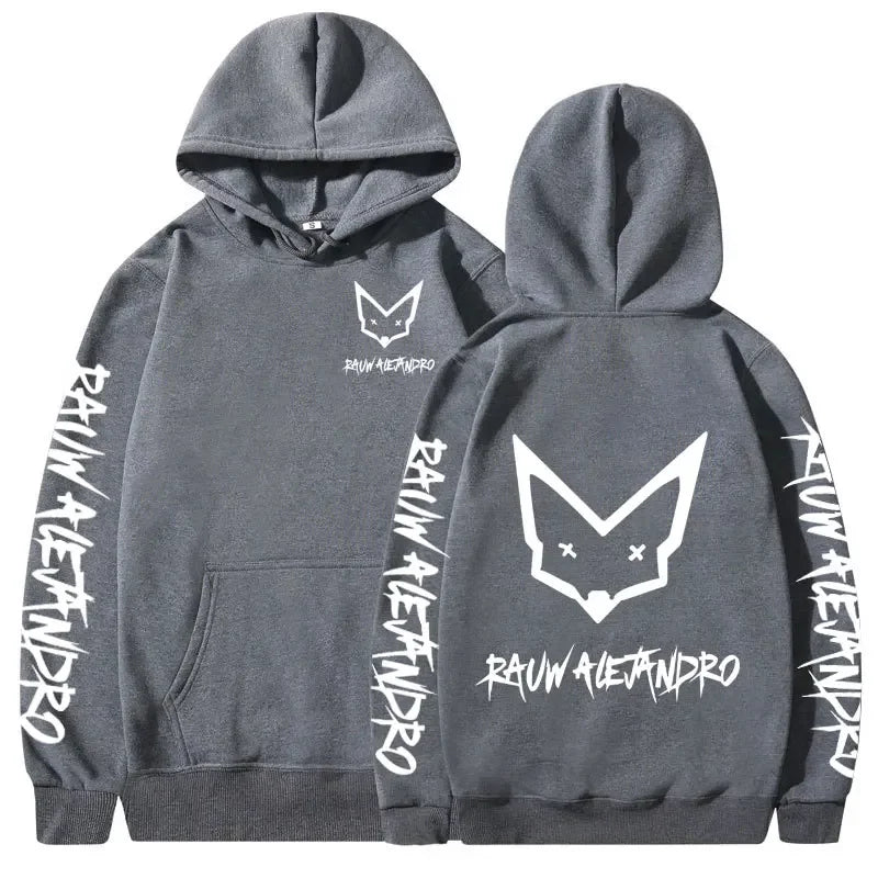 Rauw Alejandro Logo Print Hoodies Harajuku Aesthetic Pullovers Unisex