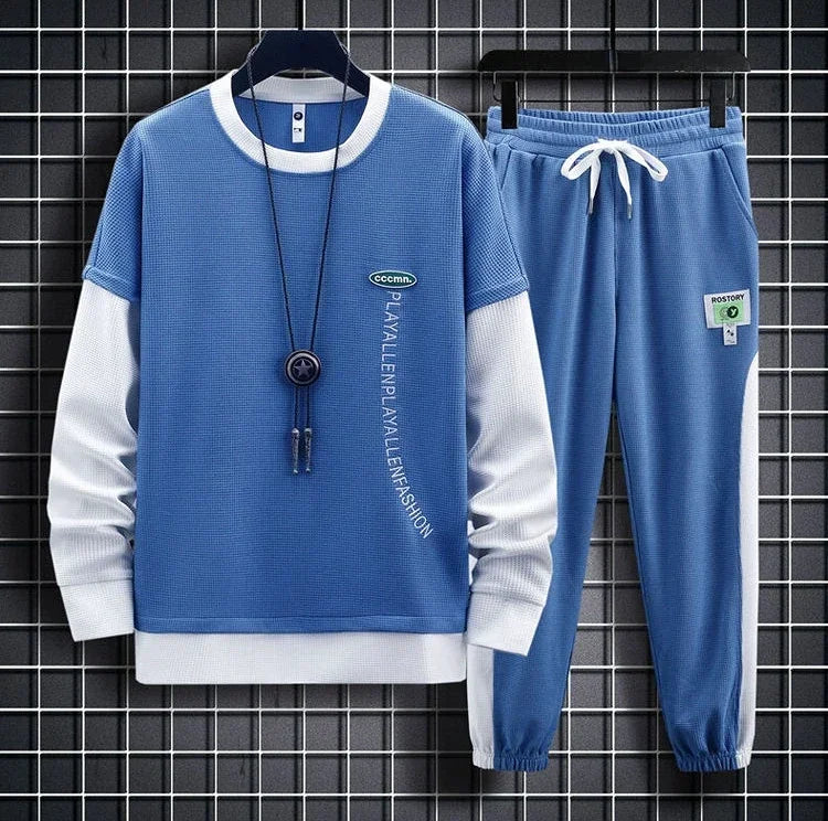 Print Sweat shirt and Pants Sets  Sportswear Tracksuit Baggy Trendy Outdoor