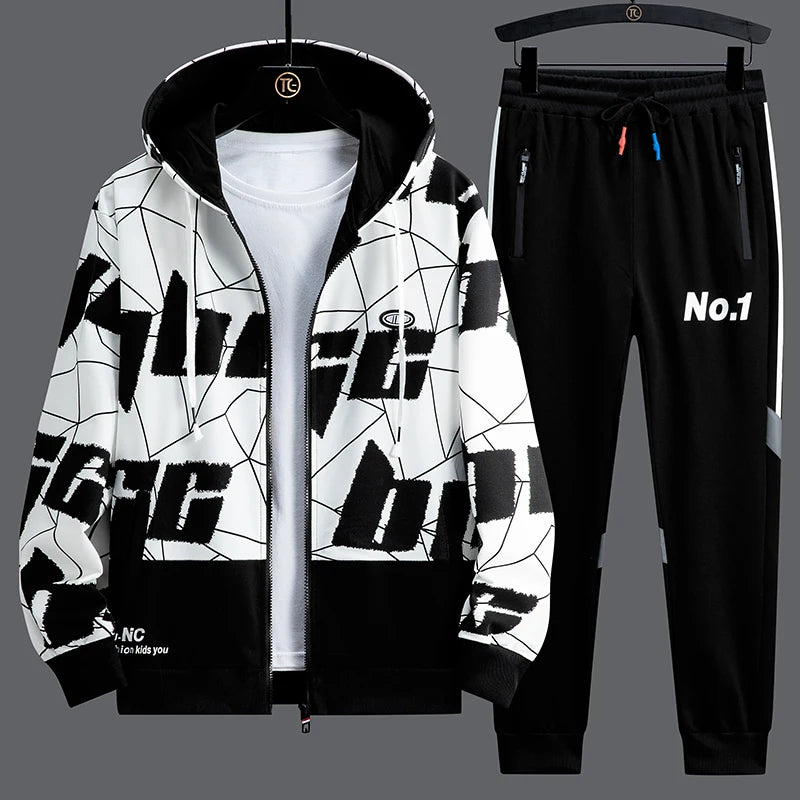 Designer new sport suits men's Hoodie 2 piece outfit NO.1