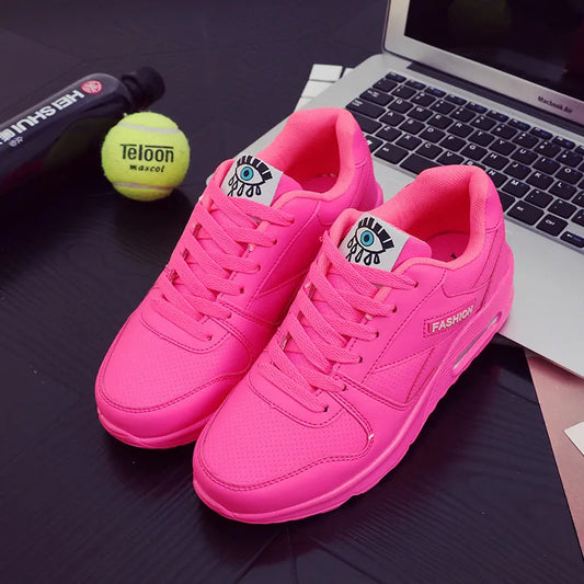 Women Fashion Sneakers Air Cushion Sports Pu Leather Sneakers