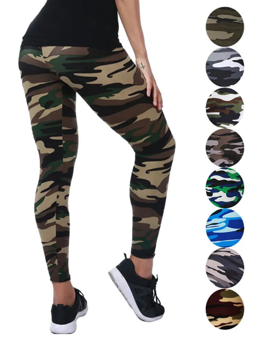 Camouflage Women's Leggings Stretch Trouser  Many Colors