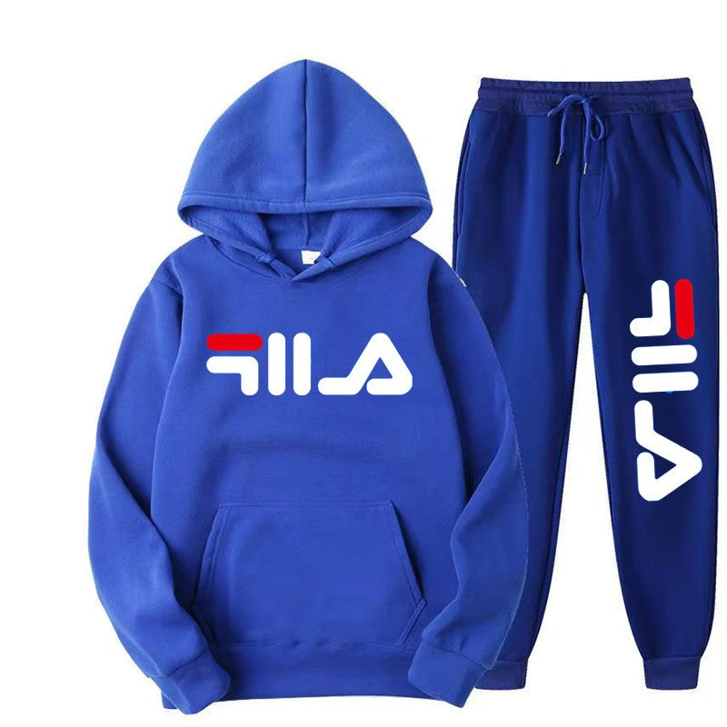 Tracksuit 2 Pieces Unisex Outdoor Sport Hoodies Cotton