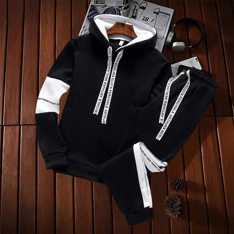 Mens Hoodie Tracksuit Casual Pullover Hoody Fashion