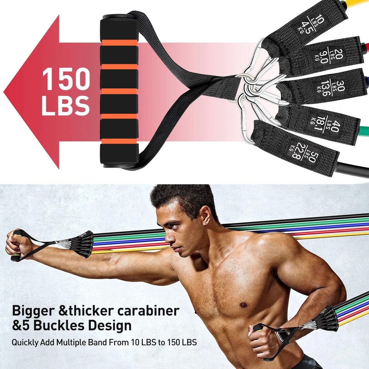 Resistance Band Set Exercise Door Anchor Legs Ankle Straps