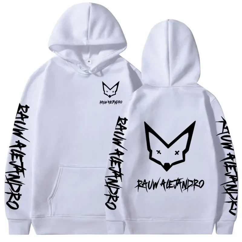 Rauw Alejandro Logo Print Hoodies Harajuku Aesthetic Pullovers Unisex