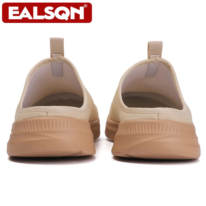 Half Slippers for Men Trendy Flat Bottom Casual Shoes Soft Sole