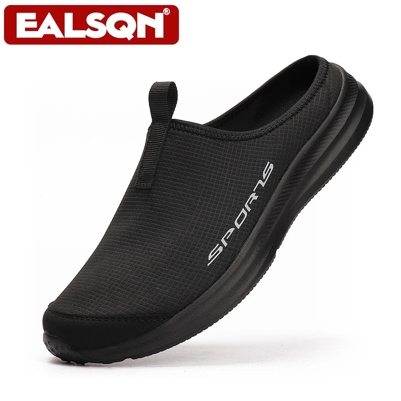 Half Slippers for Men Trendy Flat Bottom Casual Shoes Soft Sole