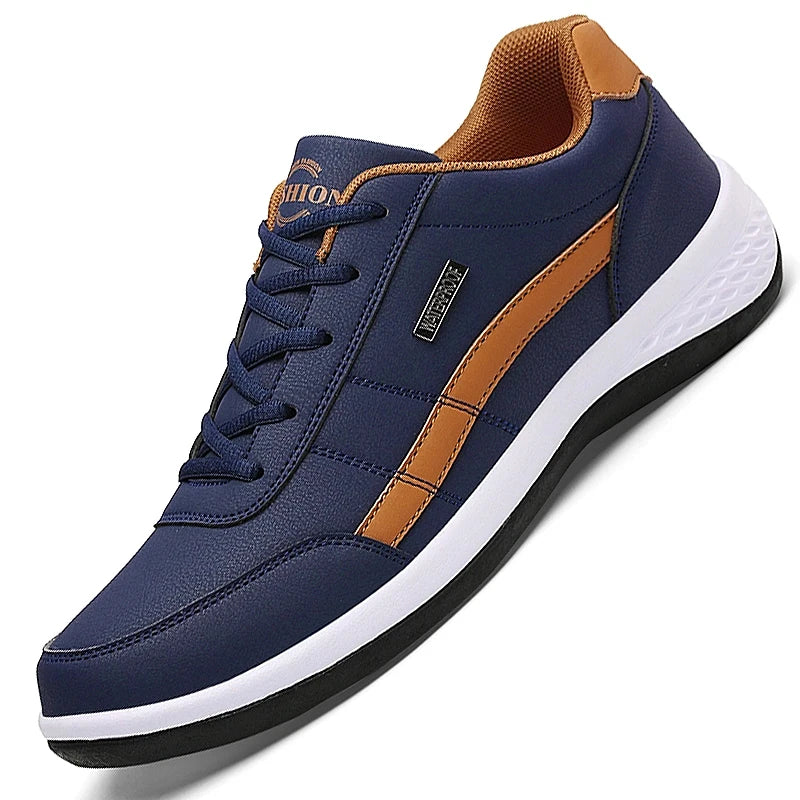 Leather Men Sneakers Casual Italian Breathable Leisure Footwear