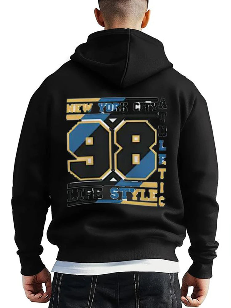 New Print American Fashion Men's Sweatshirt High Street Hip Hop Hoodies