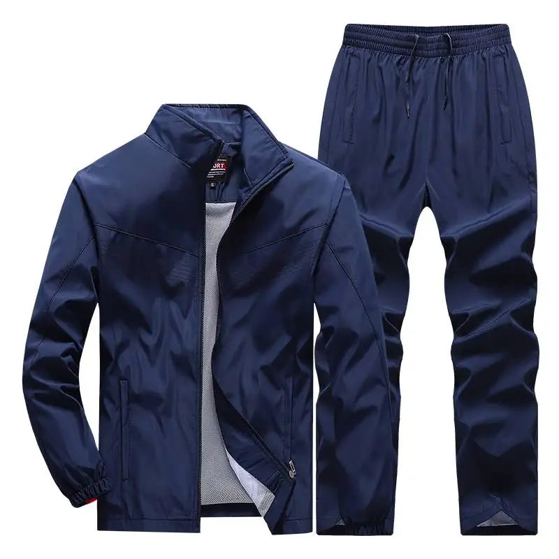 Men Sportswear Set Tracksuit New Spring Autumn Fashion Sweatsuit