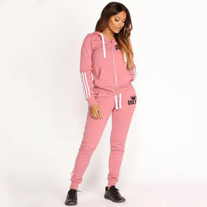 Womens Hot Fashion Love Hoodie 2 Pieces Suit  Casual High Quality