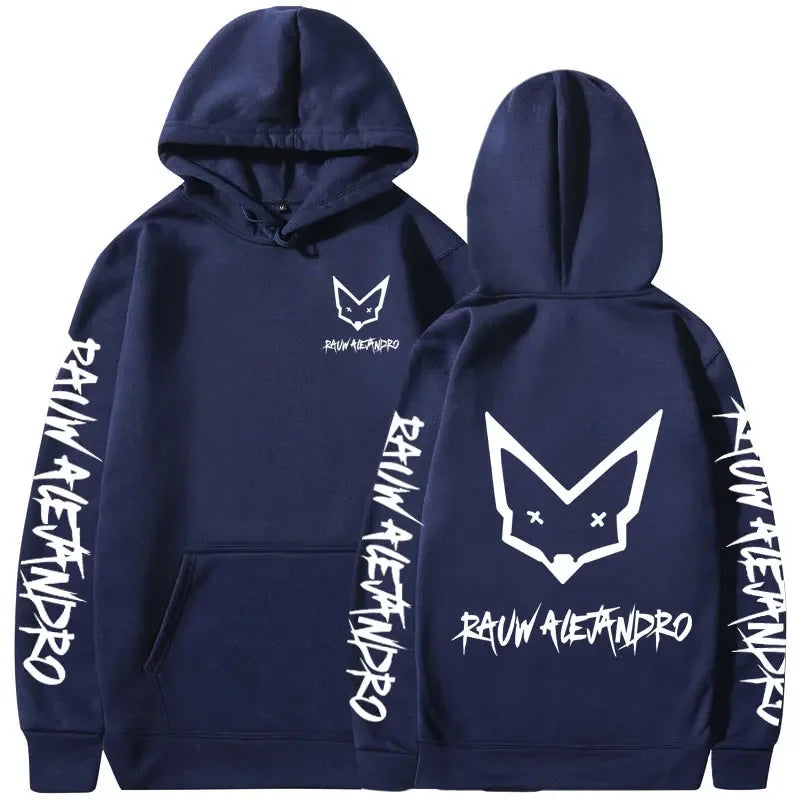 Rauw Alejandro Logo Print Hoodies Harajuku Aesthetic Pullovers Unisex