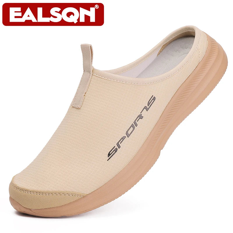 Half Slippers for Men Trendy Flat Bottom Casual Shoes Soft Sole