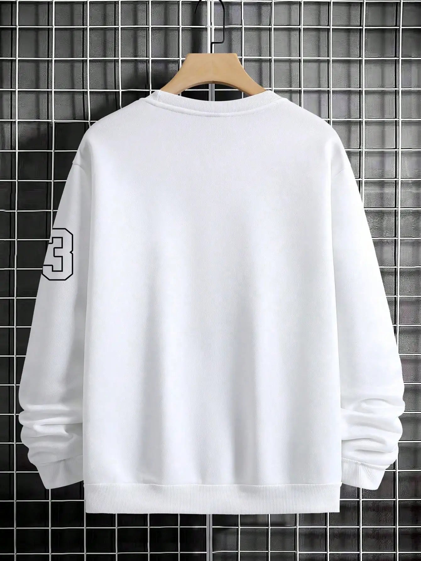 Letter Design Men's Street Style Fleece Sweatshirts Pullovers