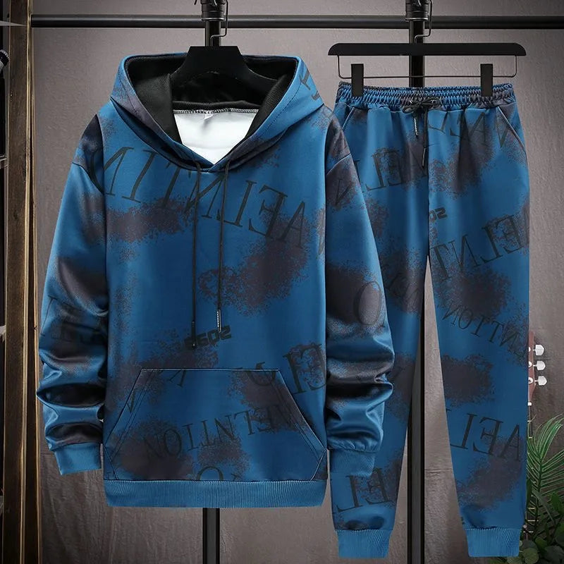 New Fashion Trend Camouflage Hoodie Set Men's Casual Relaxed Comfortable High Quality