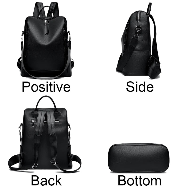 Genuine Brand Women Leather Backpack High Quality Bookbag