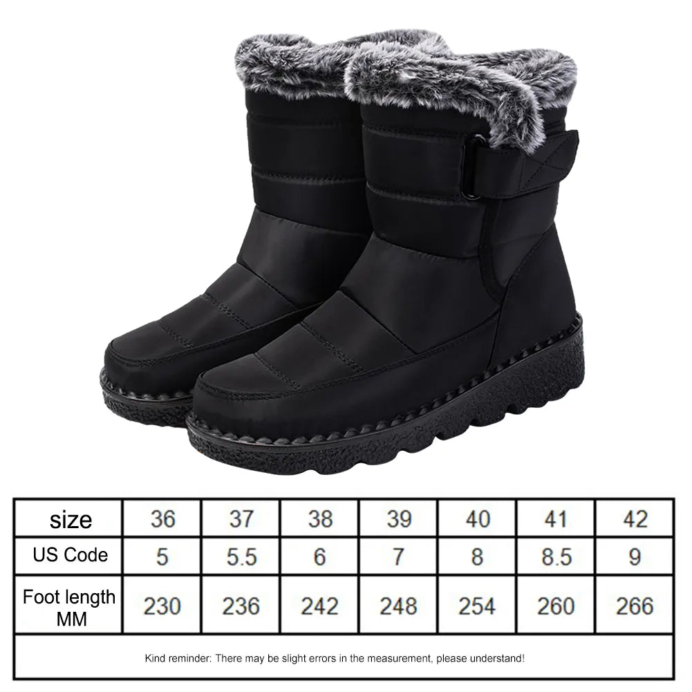 Waterproof Winter New Faux Fur Long Plush Boots