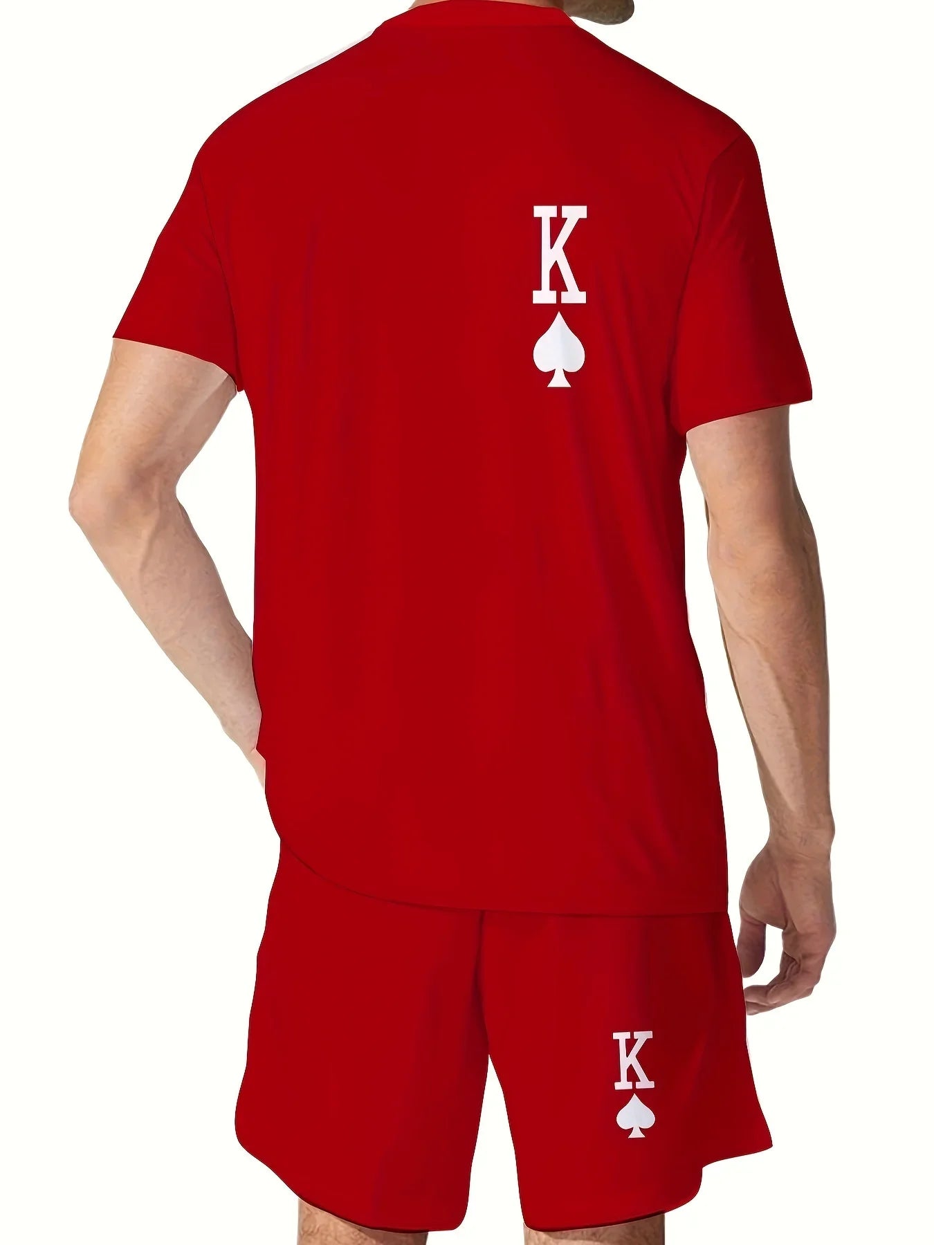 King Men's 2 Pieces Shorts and Tee Shirt Casual Wear.