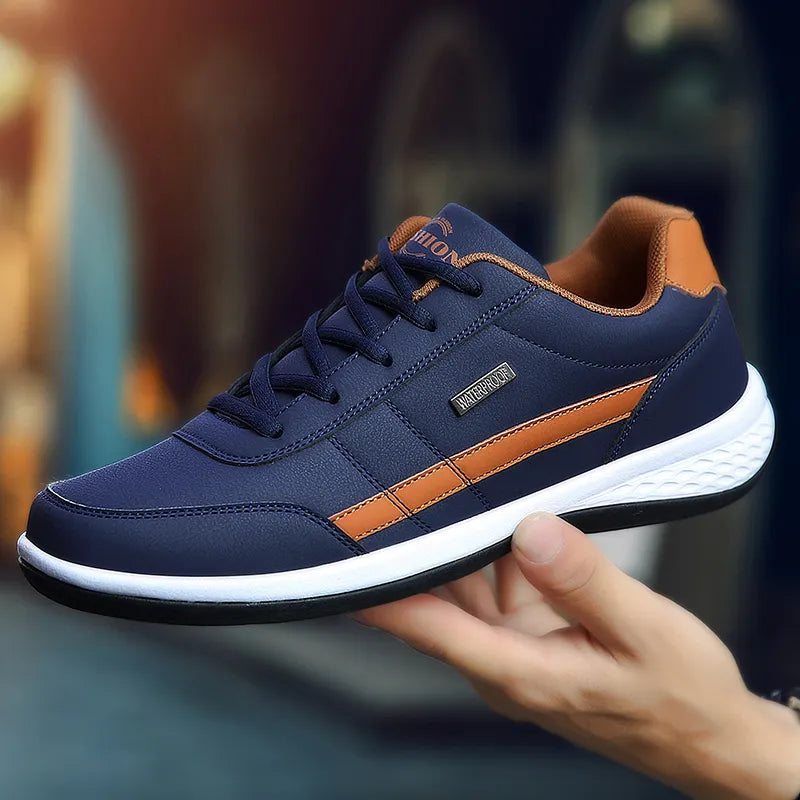 Leather Men Sneakers Casual Italian Breathable Leisure Footwear