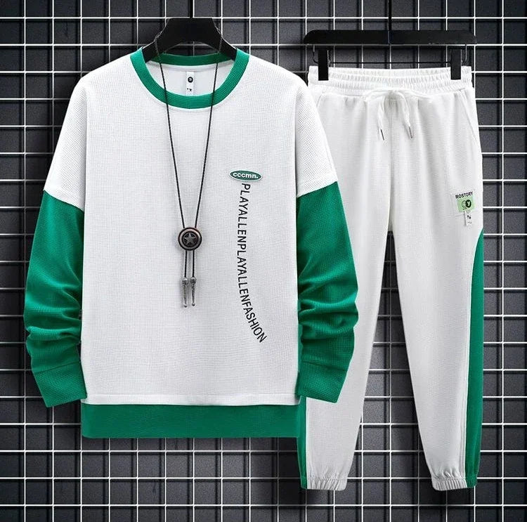 Print Sweat shirt and Pants Sets  Sportswear Tracksuit Baggy Trendy Outdoor