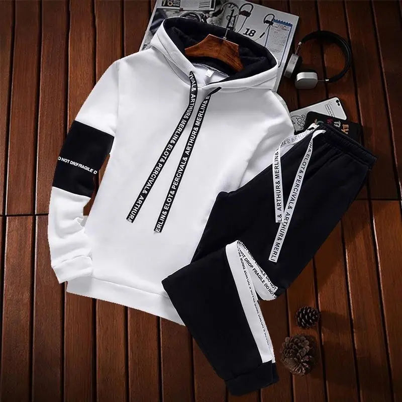 Mens Hoodie Tracksuit Casual Pullover Hoody Fashion