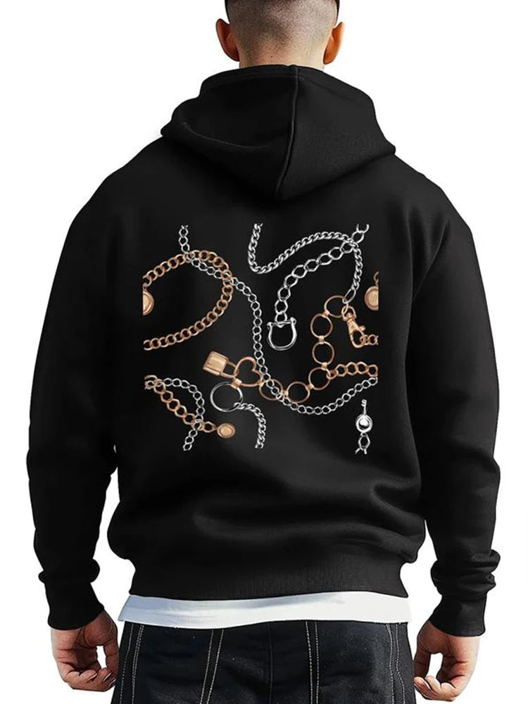 New Print American Fashion Men's Sweatshirt High Street Hip Hop Hoodies