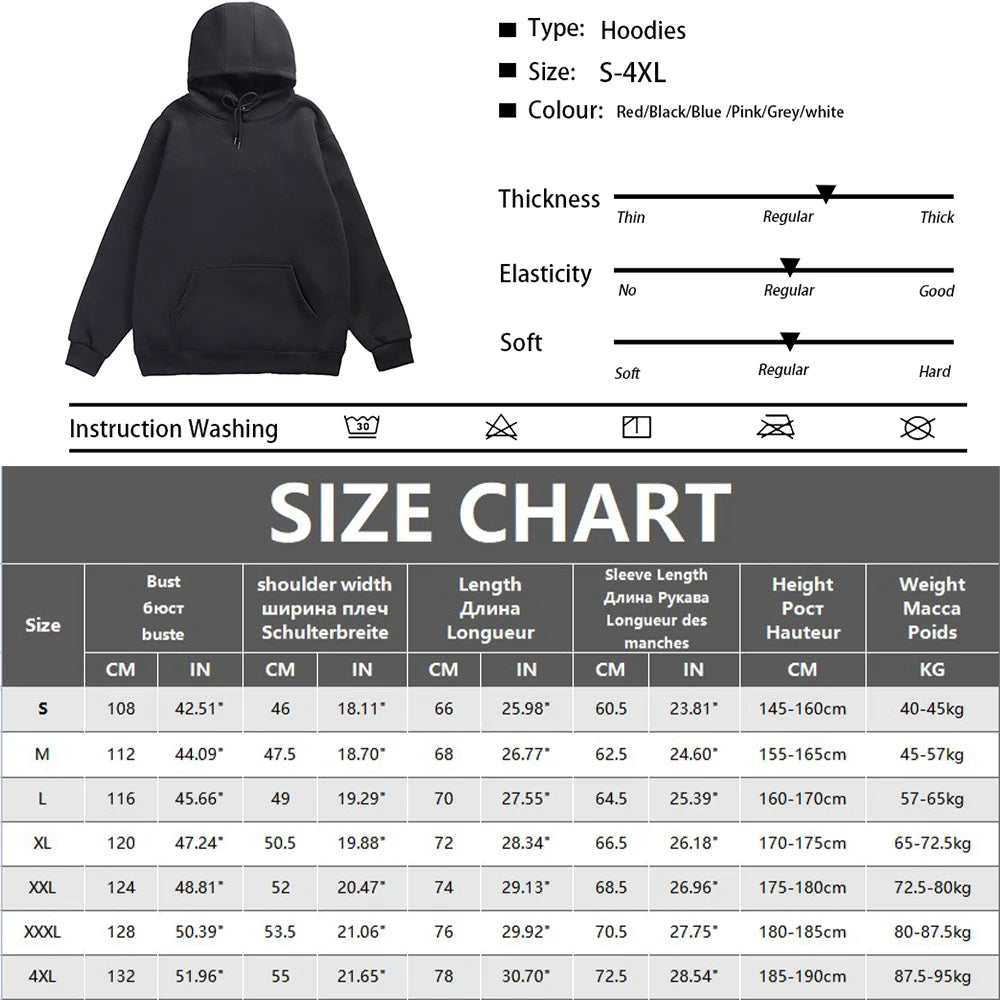 Fashion Men's Hoodie Casual Hoodies Pullovers Sweatshirts  Solid Color