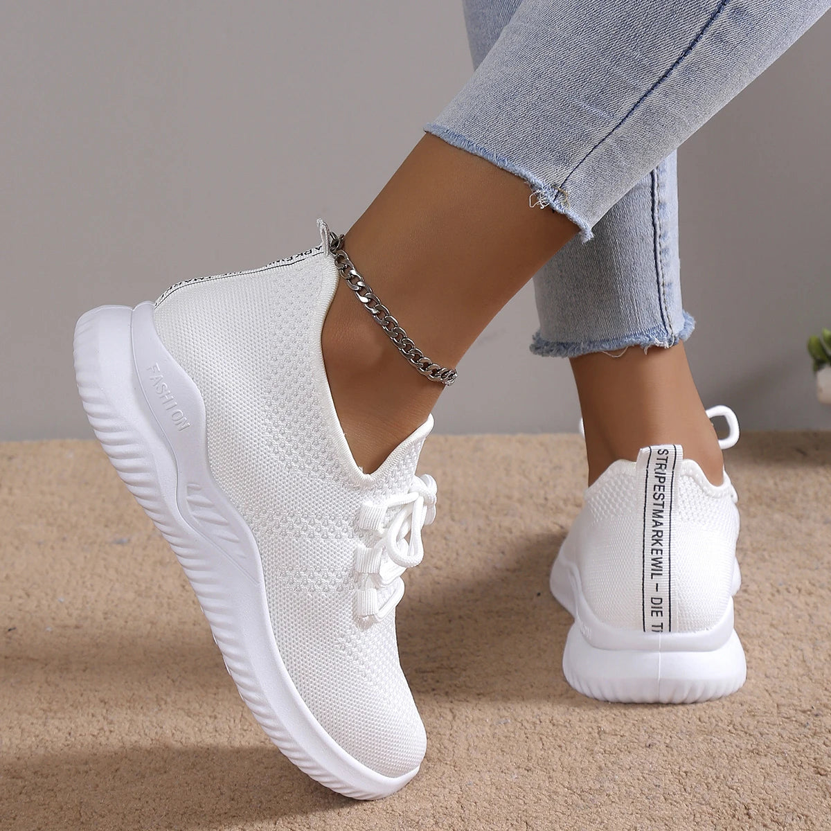 Women Mesh Vulcanize Breathable Fashion Solid Sneakers