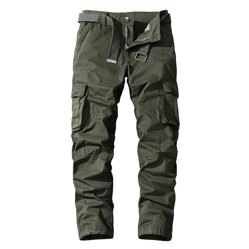 Men's Military Trousers Casual Cotton Solid Color Cargo Pants